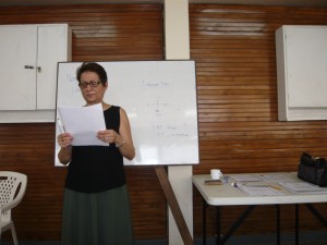 Leila teaching the class